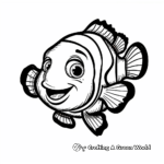 Friendly Cartoon Clownfish Coloring Pages 3