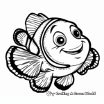 Friendly Cartoon Clownfish Coloring Pages 4