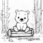 Friendly Forest Kawaii Bear Coloring Pages 2