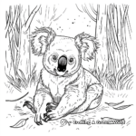 Friendly Koala Family Coloring Pages 4
