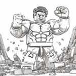 Friendly Lego Hulk Coloring Pages for Kids 4