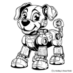 Friendly Robot Dog Coloring Pages 1
