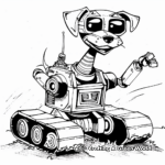 Friendly Robot Dog Coloring Pages 2