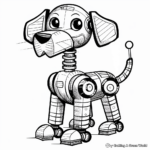 Friendly Robot Dog Coloring Pages 3