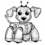 Friendly Robot Dog Coloring Pages 4