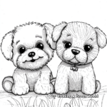 Friendly Toy Stuffed Dogs Coloring Pages 3