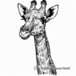 Friendly Zoo Giraffe Coloring Pages 1