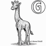 Friendly Zoo Giraffe Coloring Pages 4