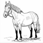 Friesian Draft Horse Coloring Pages in Action 4