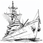Frigate Ship Coloring Pages for Children 1
