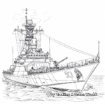 Frigate Ship Coloring Pages for Children 4