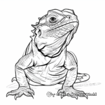 Frilled Lizard in Defensive Stance Coloring Pages 4