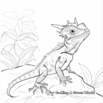 Frilled Lizard in its Natural Habitat Coloring Pages 1