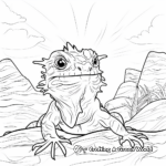 Frilled Lizard in its Natural Habitat Coloring Pages 2