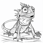 Frilled Lizard in its Natural Habitat Coloring Pages 4
