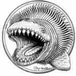Frilled Shark: The Living Fossil Coloring Pages 1