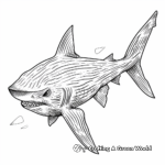 Frilled Shark: The Living Fossil Coloring Pages 2