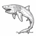 Frilled Shark: The Living Fossil Coloring Pages 4