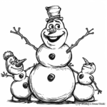Frosty and Friends Winter Celebration Coloring Pages 1