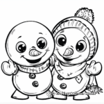 Frosty and Friends Winter Celebration Coloring Pages 2