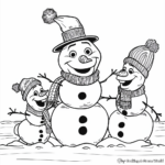 Frosty and Friends Winter Celebration Coloring Pages 3