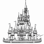 Frosty Disney Castle Coloring Pages 2