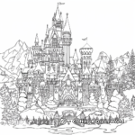 Frosty Disney Castle Coloring Pages 4