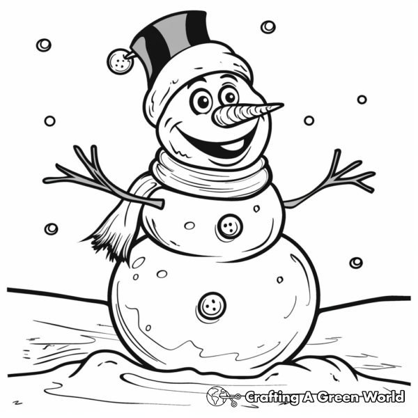 Frosty The Snowman Coloring Pages - Free &amp; Printable!