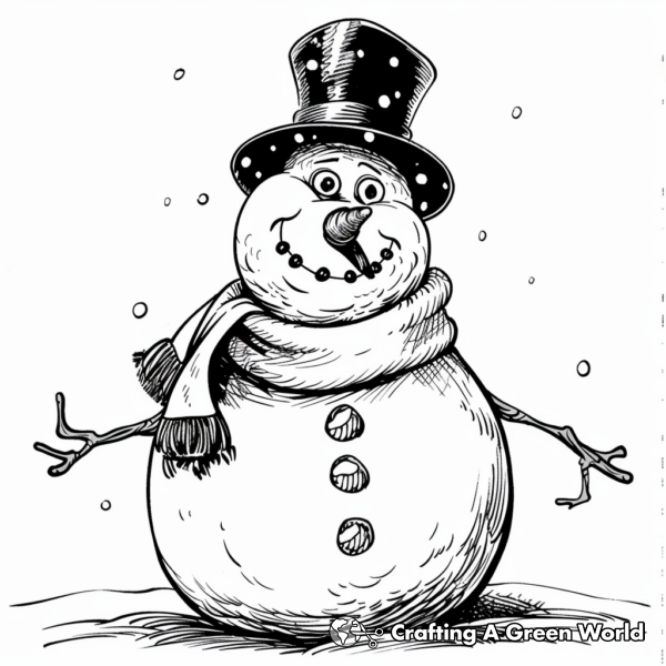 Frosty The Snowman Coloring Pages - Free &amp; Printable!
