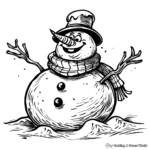 Frosty the Snowman and Karen Coloring Pages 4