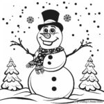 Frosty the Snowman Movie Scene Coloring Pages 1