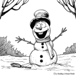 Frosty the Snowman Movie Scene Coloring Pages 2