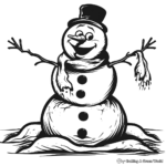 Frosty the Snowman Movie Scene Coloring Pages 4
