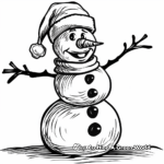 Frosty with Santa Claus Coloring Pages 2