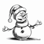 Frosty with Santa Claus Coloring Pages 3