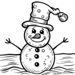 Frosty's Magical Hat Coloring Pages 1