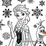 Frozen Elsa and Anna Coloring Pages 2