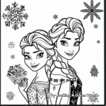 Frozen Elsa and Anna Coloring Pages 3