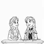 Frozen Elsa and Anna Coloring Pages 4