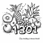 Fruit Salad: Coloring Pages With Numbers 1-10 1