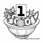 Fruit Salad: Coloring Pages With Numbers 1-10 3