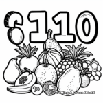 Fruit Salad: Coloring Pages With Numbers 1-10 4