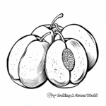 Fruit-Themed Oval Coloring Pages: Delicious Plums 4