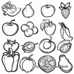 Fruits and Vegetables Fun Coloring Pages 1