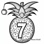 Fruity Number 7 Coloring Pages 1