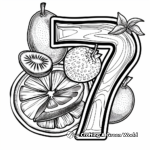 Fruity Number 7 Coloring Pages 3