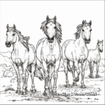 Full Size Coloring Pages of Majestic Horses 2