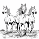 Full Size Coloring Pages of Majestic Horses 3
