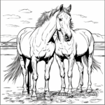 Full Size Coloring Pages of Majestic Horses 4