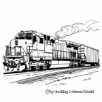 Fully Loaded Freight Train Coloring Pages 2
